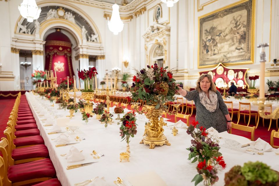 The displays in the ballroom (Aaron Chown/PA)