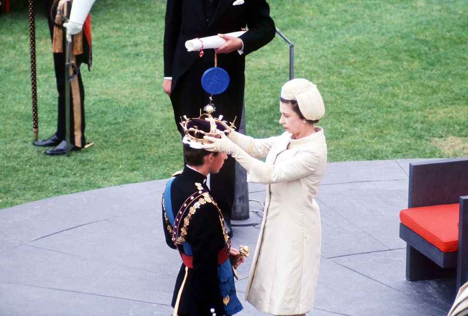 The investiture of the Prince of Wales at Caernarfon Castle in 1969 (PA)