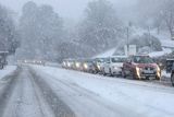 thumbnail: Heavy snow has caused widespread travel disruption in Northern Ireland, with bus and rail services affected and some roads closed.