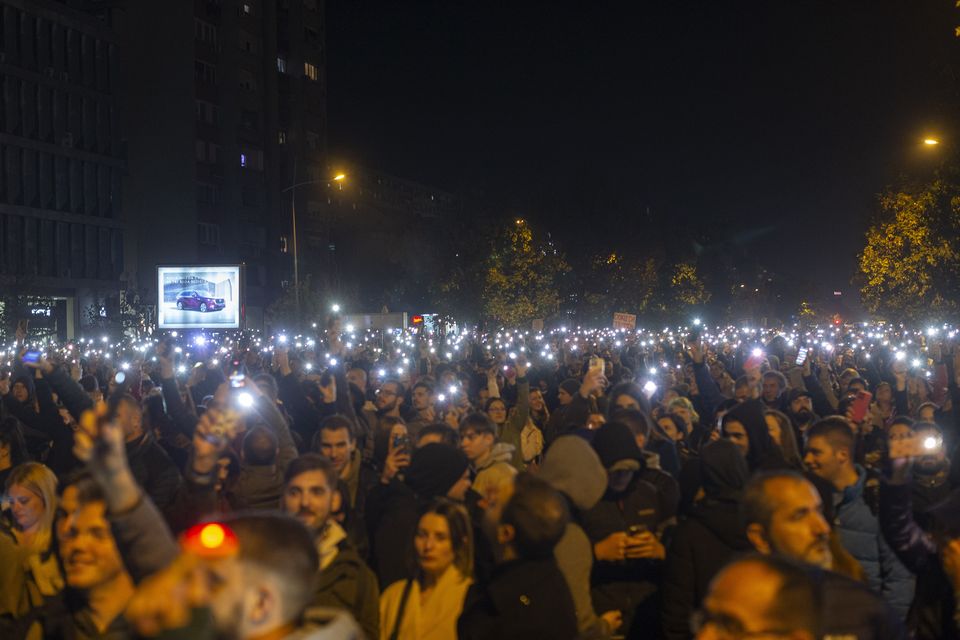 The tragedy triggered a wave of protests against the authorities (AP Photo/Marko Drobnjakovic)