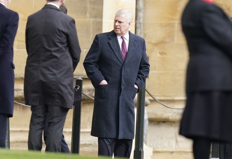 The Duke of York after attending a thanksgiving service (Andrew Matthews/PA)