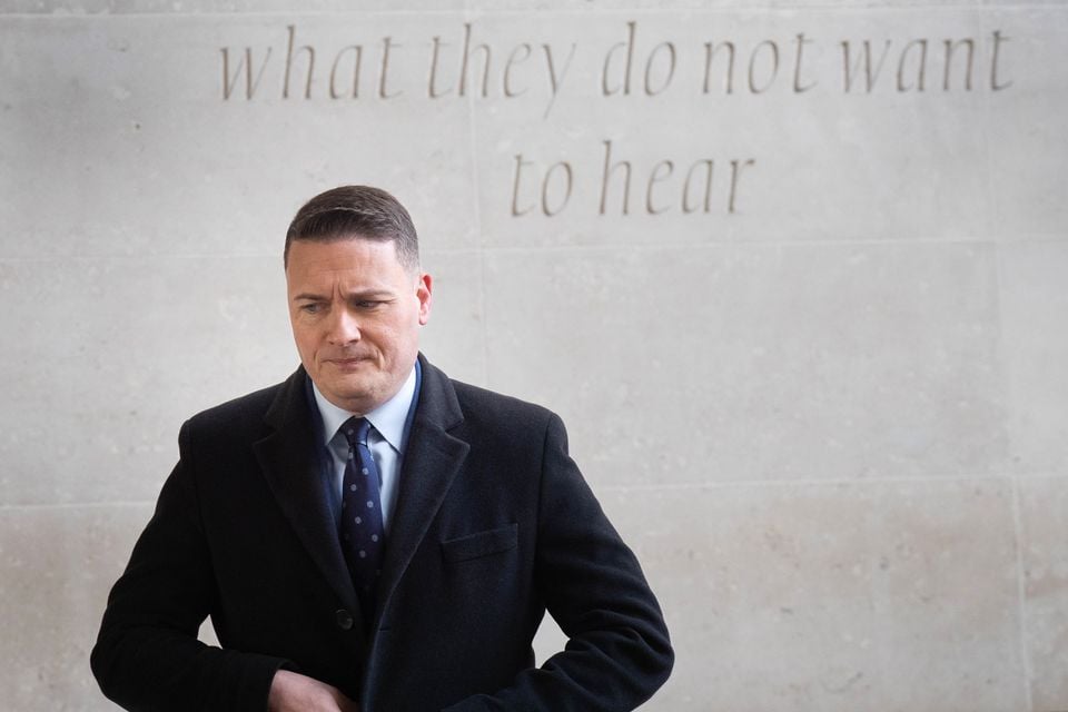 Health Secretary Wes Streeting outside BBC Broadcasting House in London (Stefan Rousseau/PA)