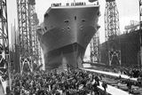 thumbnail: Princess Elizabeth launches the Aircraft carrier HMS Eagle at Harland & Wolff.  19/3/1946
BELFAST TELEGRAPH ARCHIVE/PRONI