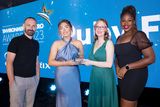 thumbnail: Ruby with, from left, Michael Condron,  Seaneen Donaghy of Concentrix and Chanique Sterling-Brown at last year's awards show (Photo by Kevin Scott for Sunday Life)