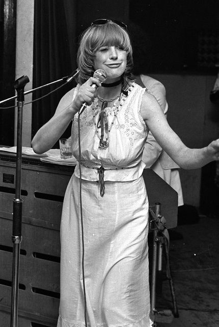 Marianne Faithfull performing on stage
