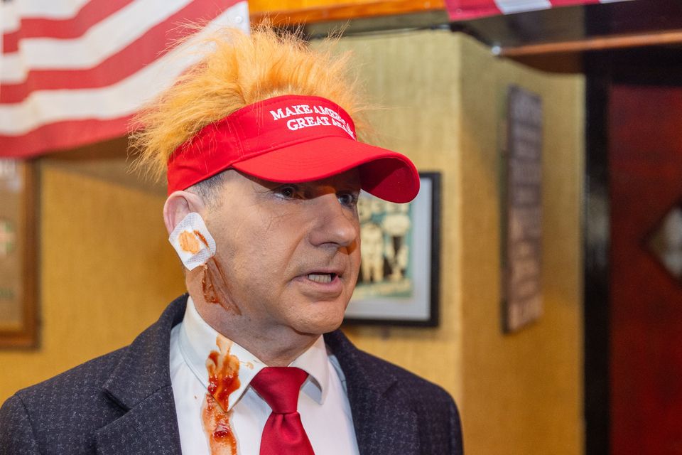 Customer Norman Gilmore at the Queens Arms during Trump’s inauguration on January 20, 2025 (Photo by Luke Jervis / Belfast Telegraph)