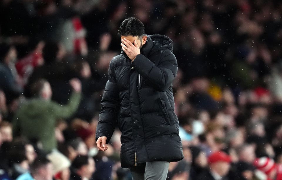 Ruben Amorim suffered his first defeat as United boss at Arsenal (John Walton/PA)