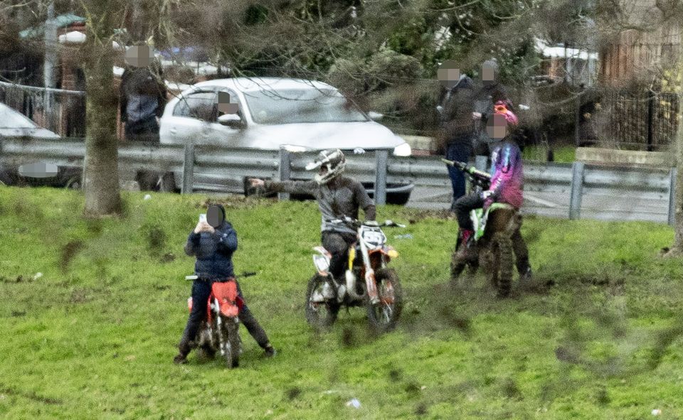 Police deal with scramblers in the Twinbrook area of west Belfast on December 25th 2024 
