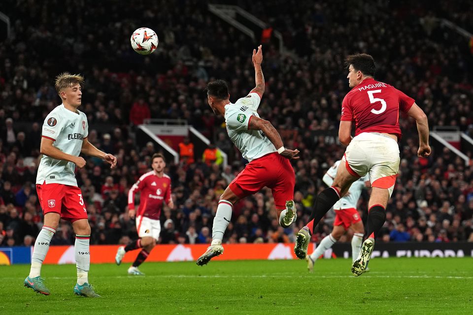 Harry Maguire, right, has started in Manchester United’s last three Premier League games (Martin Rickett/PA)