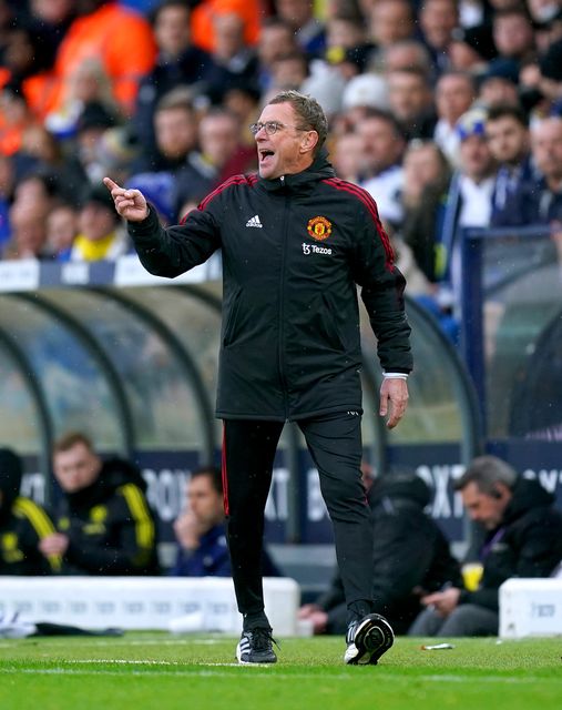 Then Manchester United boss Ralf Rangnick on the touchline (Mike Egerton/PA)