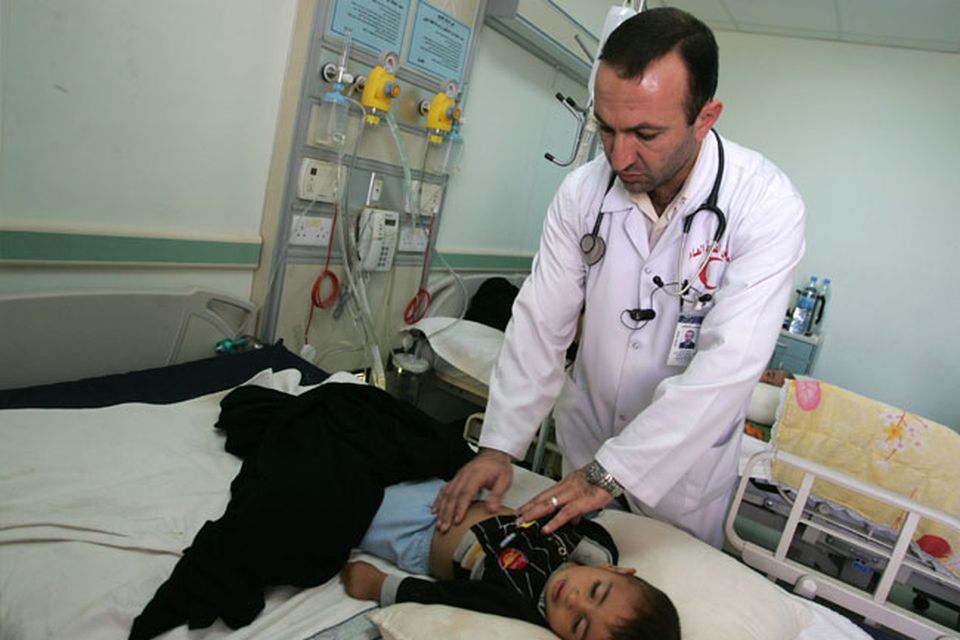 Iraqi Dr Aiman Qeis is pictured at Falluja General Hospital