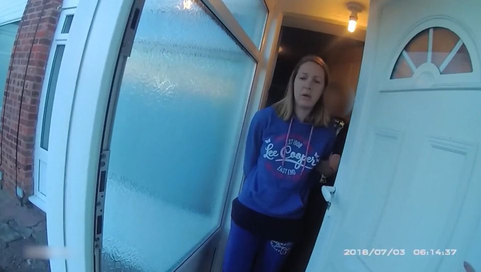 Screengrab taken from bodyworn camera footage issued by Cheshire Constabulary of the arrest of Lucy Letby (Cheshire Constabulary/PA)