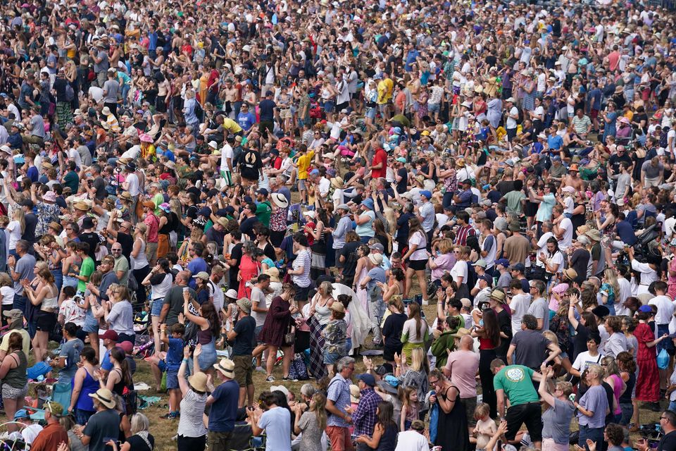 Festival goers at Henham Park, Southwold, Suffolk (Jacob King/PA)