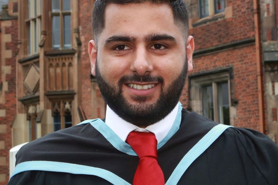 Kamran Afzal from Portadown graduating from Queen's University in Computer Information Technology.