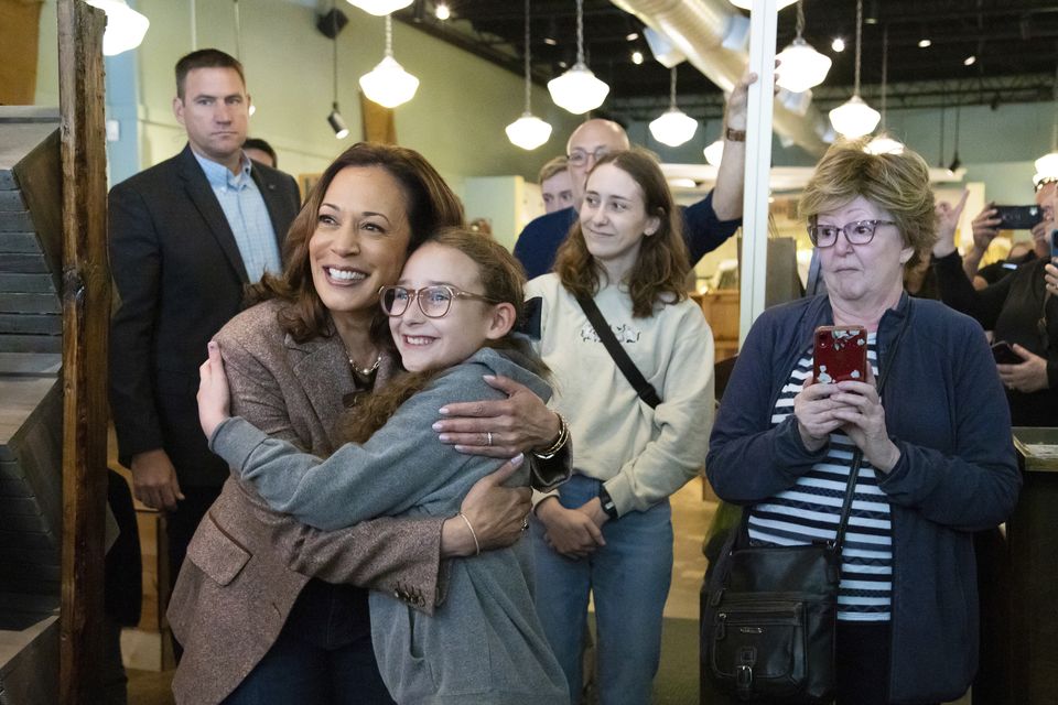 US vice president Kamala Harris visited Penzeys Spices on a campaign stop in Pittsburgh (AP)