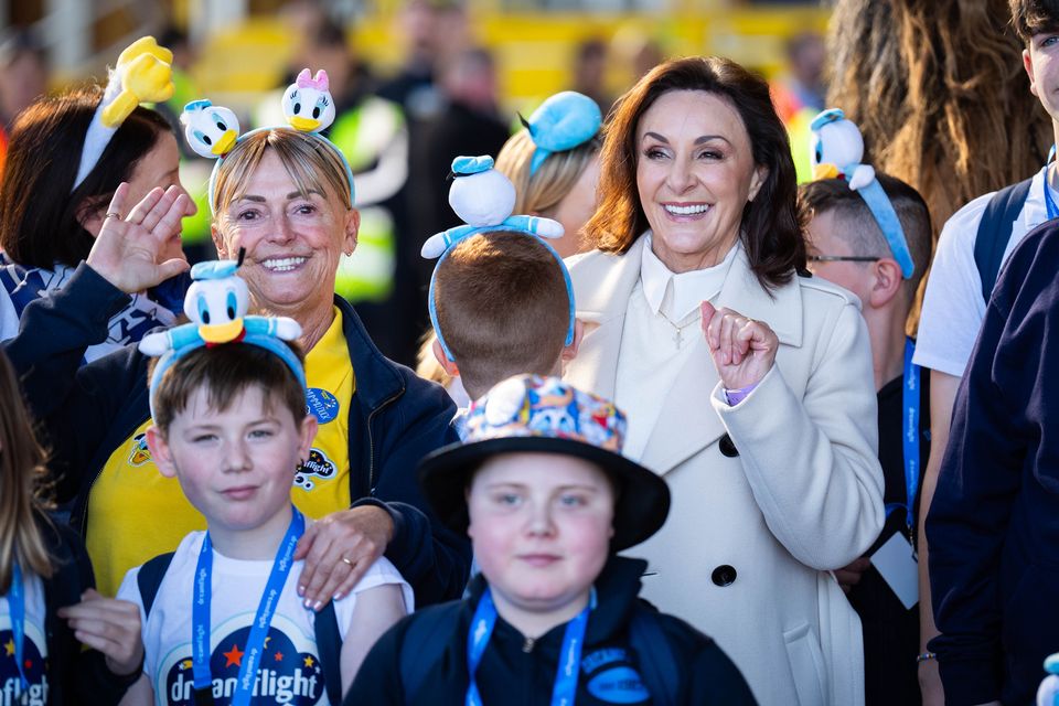 Shirley Ballas saw the children off at Heathrow Airport (James Manning/PA)