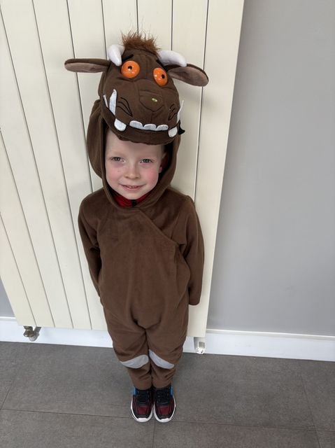 Charlie Paton, aged 6, as the Gruffalo