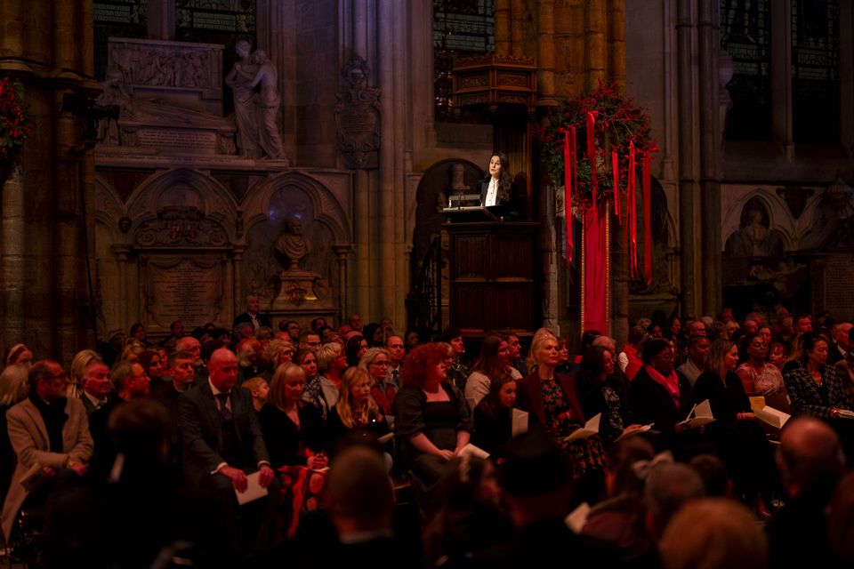 Downton Abbey actress Michelle Dockery during her personal reflections (Jordan Pettitt/PA)