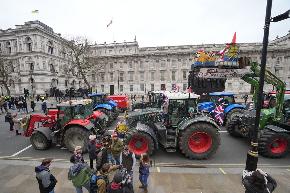 Farmers are protesting again over the impact on their livelihoods of the Budget (Yui Mok/PA)