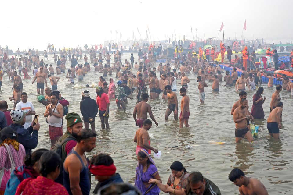 The Sangam is the confluence of the Ganges, the Yamuna and the mythical Saraswati rivers (AP)