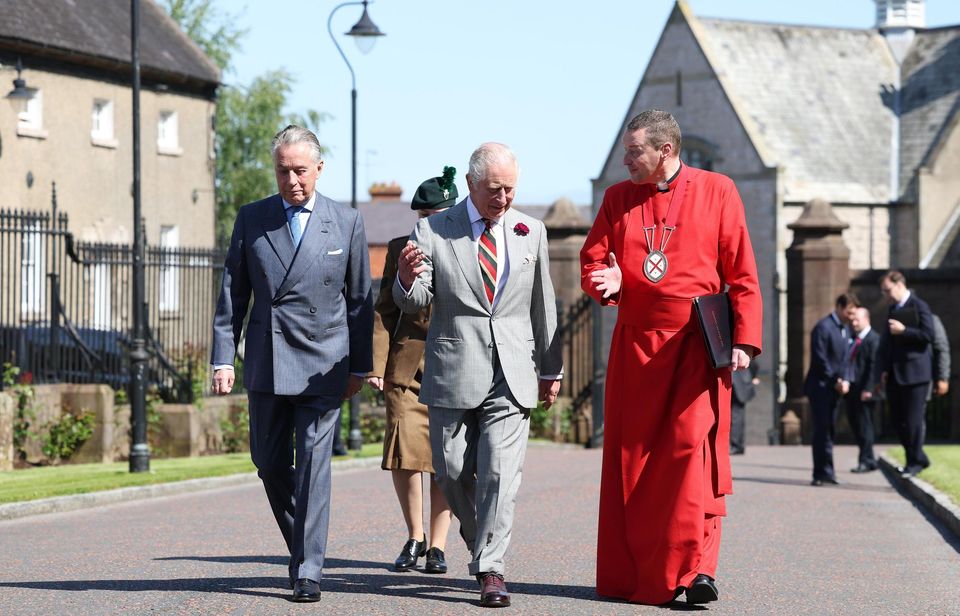 King Charles pictured today at Saint Patrick's Church of Ireland Cathedral in the City of Armagh during a two day visit to Northern Ireland.  Photo by Kelvin Boyes / Press Eye.