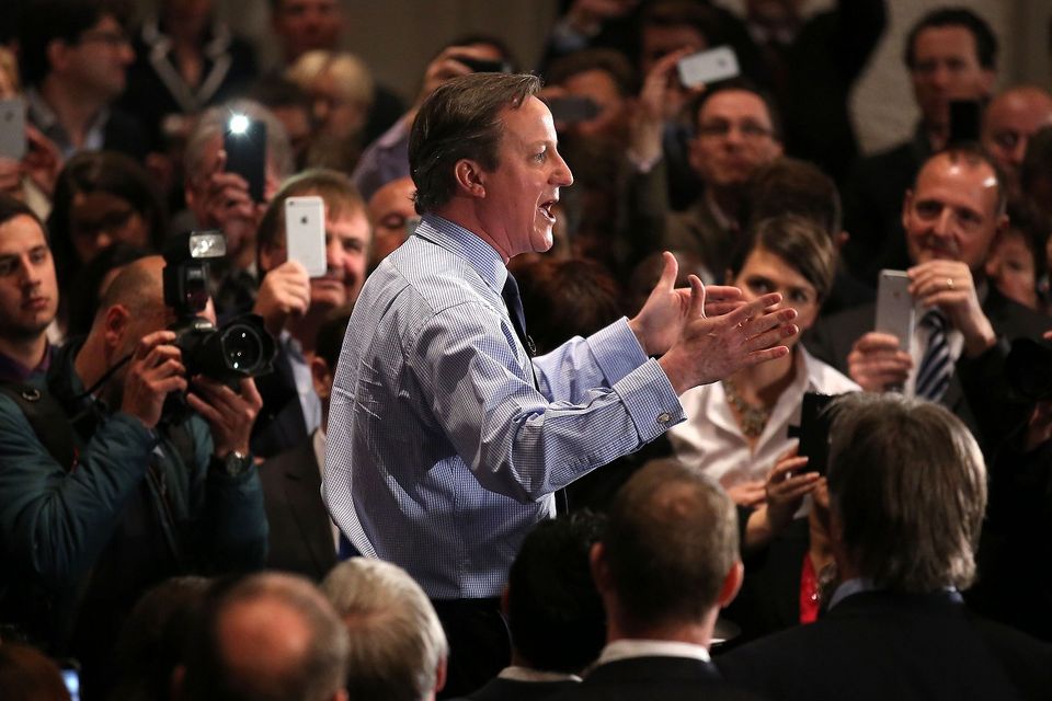 David Cameron says the election is a battle for the backbone of Britain