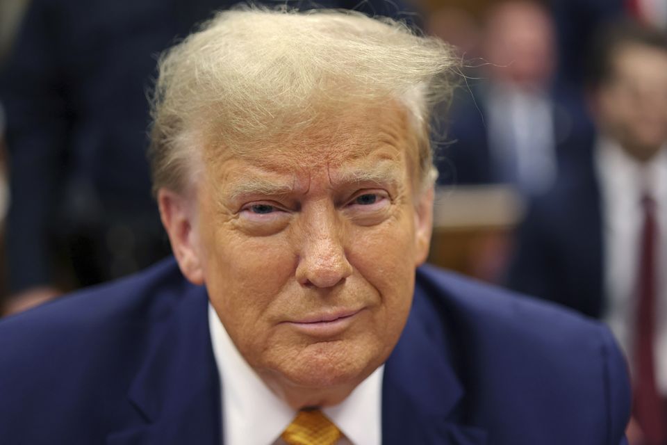 Donald Trump, at Manhattan criminal court before his trial in New York in 2024. (Michael M Santiago/AP)