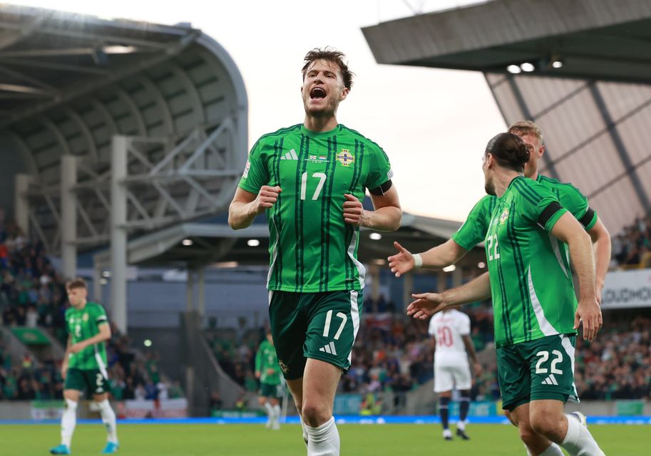 Paddy McNair scored Northern Ireland’s opener against Luxembourg on Thursday (Liam McBurney/PA)