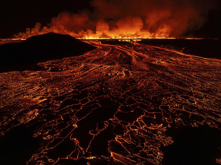 The fissure is around 1.8 miles long (Marco di Marco/AP)