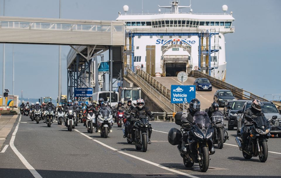 Bikers arrive at the Stena Line terminal 4 in Belfast ahead of the North West 200 on May 9th 2024 (Photo by Kevin Scott)
