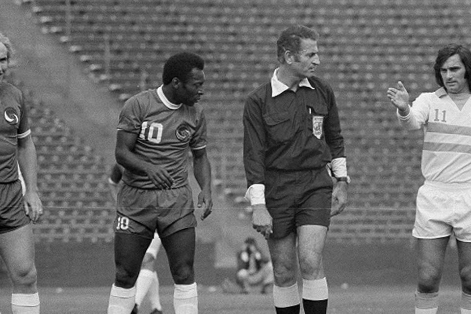 Just why was Pelé wearing a Northern Ireland jersey?