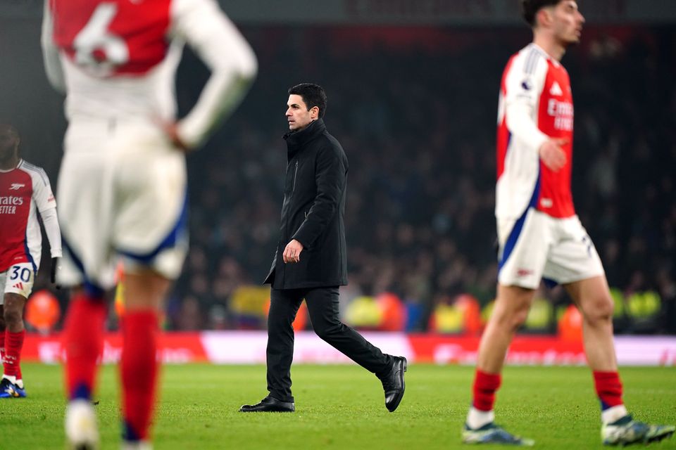 Arsenal manager Mikel Arteta was left frustrated following a Premier League draw against Aston Villa (Zac Goodwin/PA)