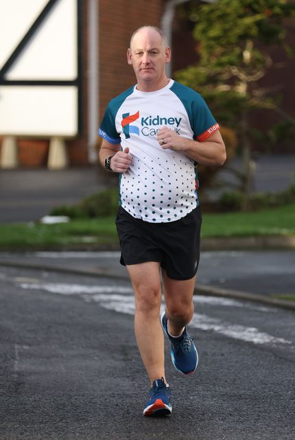 Jonathan Barnett from Maghaberry  who has had a successful Kidney transplant is currently in training for the London Marathon in aid of Kidney Care UK.  (Photo by Peter Morrison) 