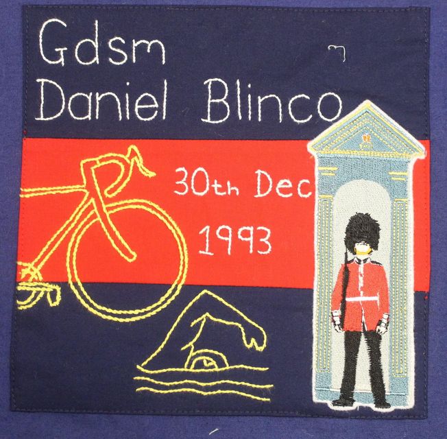 Daniel Blinco is remembered on SEFF's commemorative quilt.
