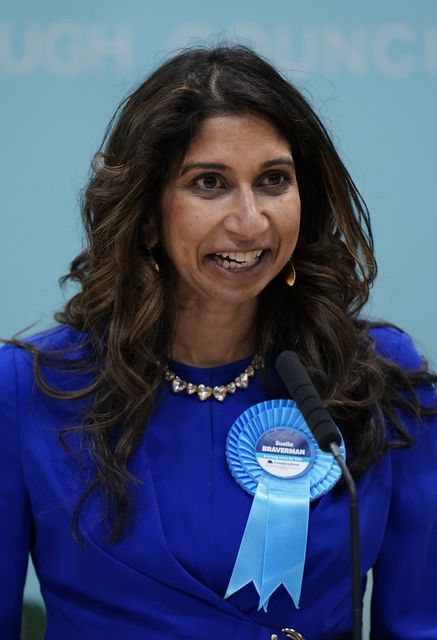 Former home secretary Suella Braverman (Andrew Matthews/PA).