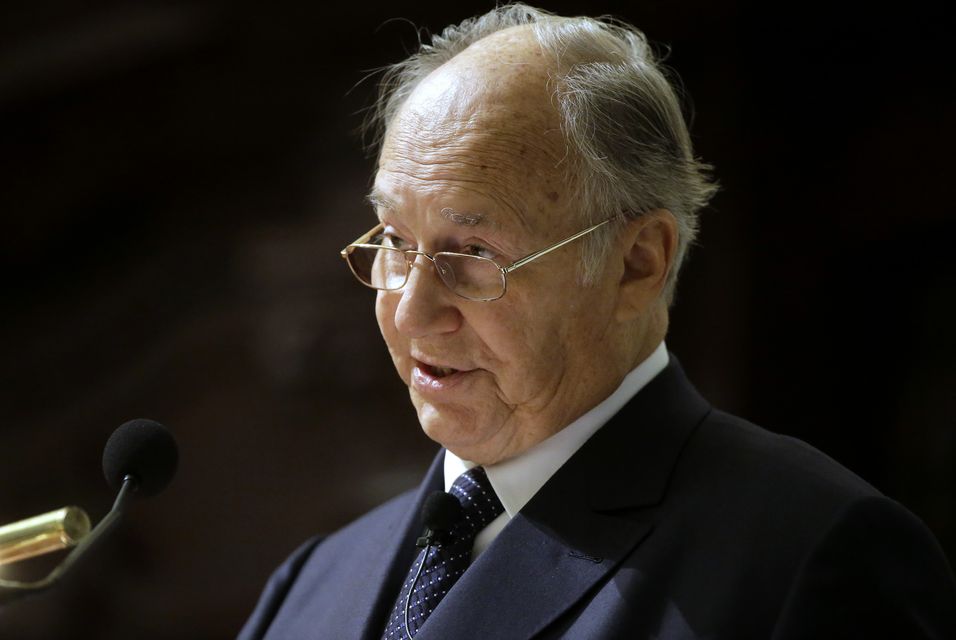 The Aga Khan is considered by his followers to be a direct descendant of the Prophet Muhammad (Steven Senne/AP)