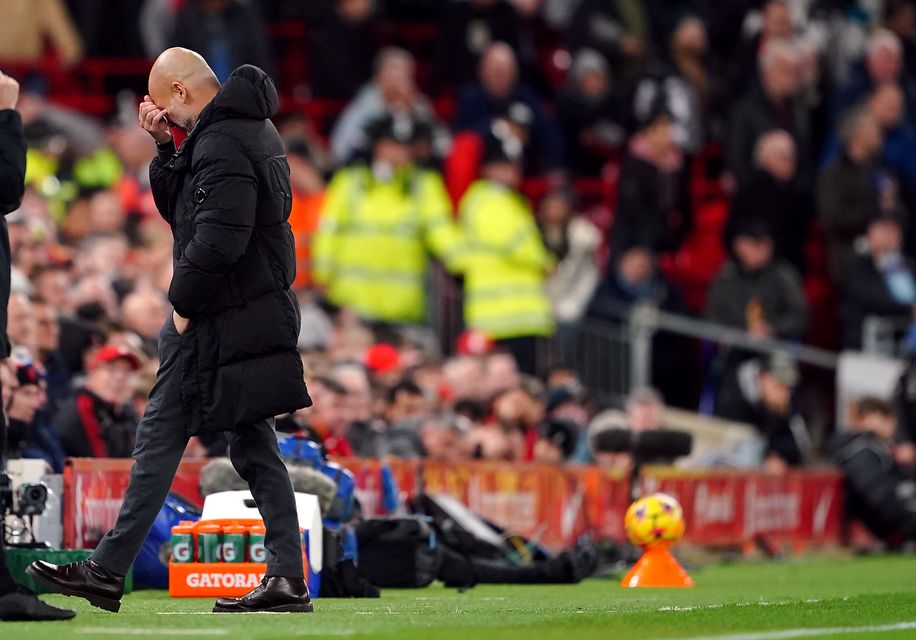 Pep Guardiola’s side lost again (Peter Byrne/PA)