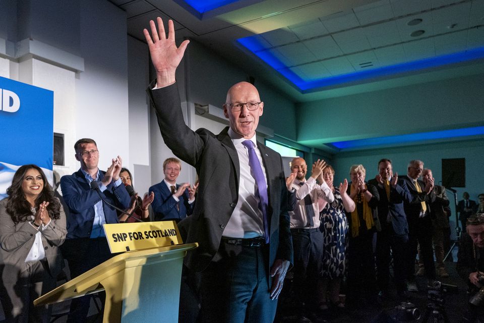 John Swinney has repeatedly warned that spending cuts are looming, whoever wins the General Election (Jane Barlow/PA)