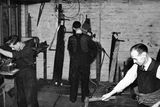 thumbnail: Saw repair shop, McMasters, Church Lane. 19/11/1945