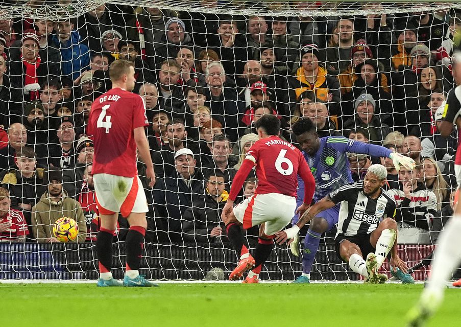 Joelinton doubled Newcastle’s lead (Martin Rickett/PA).