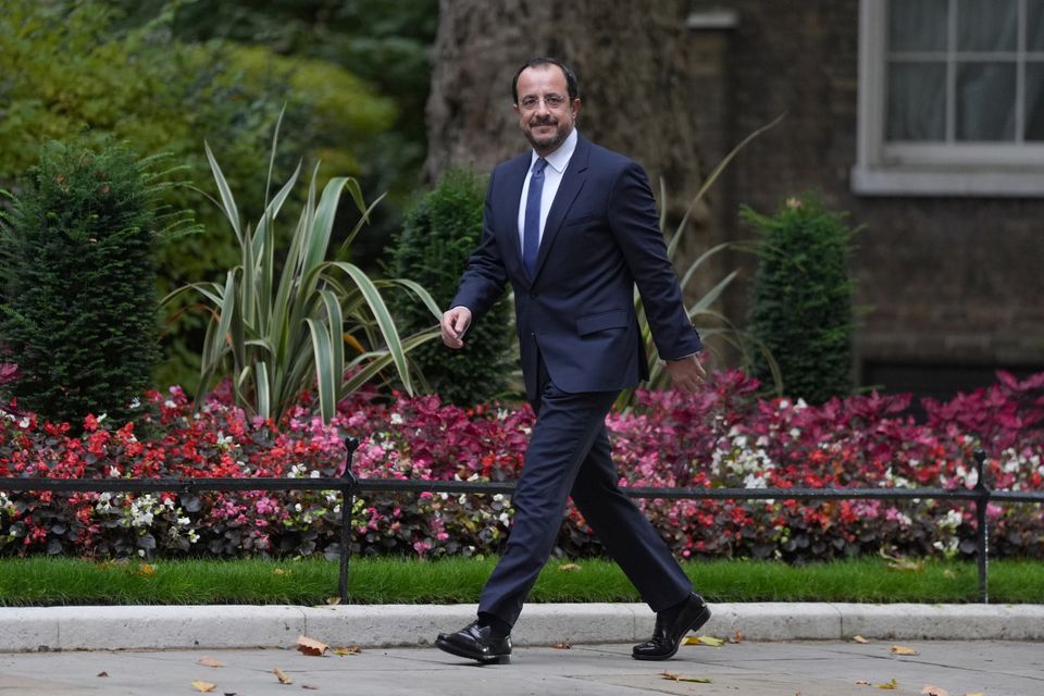 President of Cyprus Nikos Christodoulides arrives ahead of a bilateral meeting with Prime Minister Keir Starmer at 10 Downing Street in London (Ben Whitley/PA)