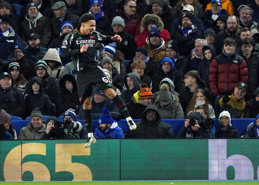 Nwaneri opened the scoring in Saturday’s 1-1 draw at Brighton (Jonathan Brady/PA)