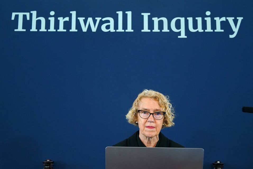 The inquiry is being heard before Lady Justice Thirlwall (Peter Byrne/PA)