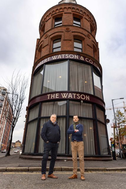 David Neely, operations manager at Jar Ltd, with Duncan Campbell, manager of The Watson Belfast