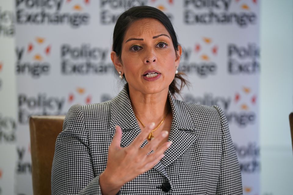 Shadow foreign secretary Dame Priti Patel said the Government would have to assess the threat that HTS posed (Lucy North/PA)