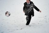 thumbnail: Pacemaker Press 08/12/2017
Eoin Donnelly plays football in Crumlin , as heavy snow falls across  Northern Ireland on Friday morning, leaving difficult driving conditions for motorists and some schools closed.
Pic Colm Lenaghan/ Pacemaker