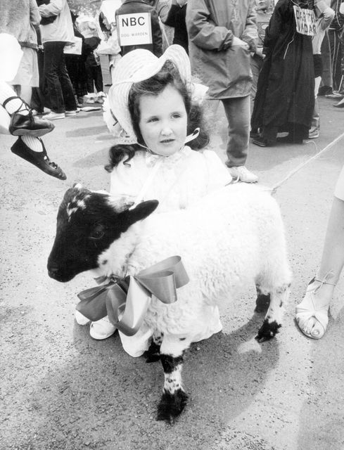May 1984: Five-year-old Pamela Boyd, from Ballyclare, at the May Fair