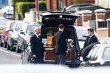 thumbnail: The funeral of loyalist John Boreland who was shot dead outside his North Belfast. Pic Kevin Scott