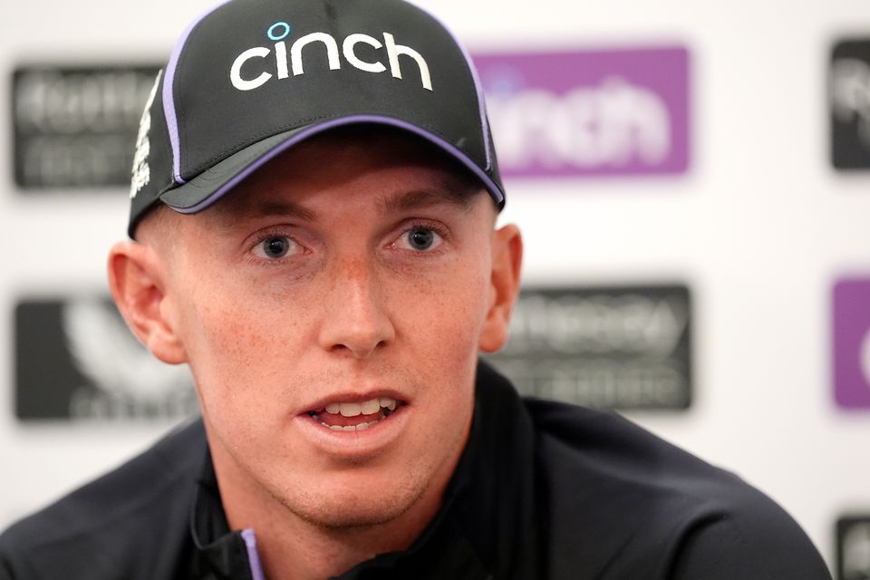 England’s Zak Crawley during a press conference  (Martin Rickett/PA)