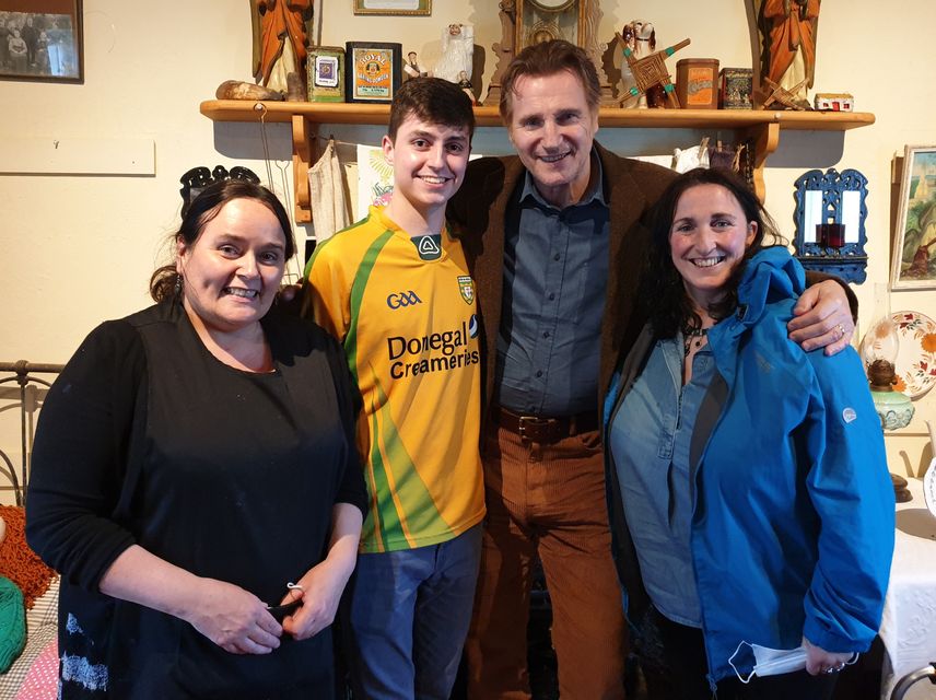 Liam at the Folk Village with Marian Carr, Patrick Gillespie and Margaret Rose Cunningham